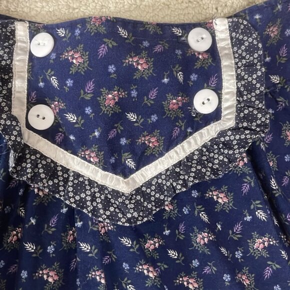 Gunne Sax Vintage 1970s Prairie Ruffle Bottom Wrap Skirt Size 13 - Picture 3 of 13